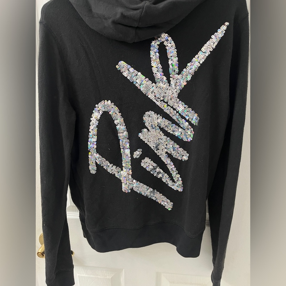 PINK Victoria’s Secret Black Zip-Up Hoodie